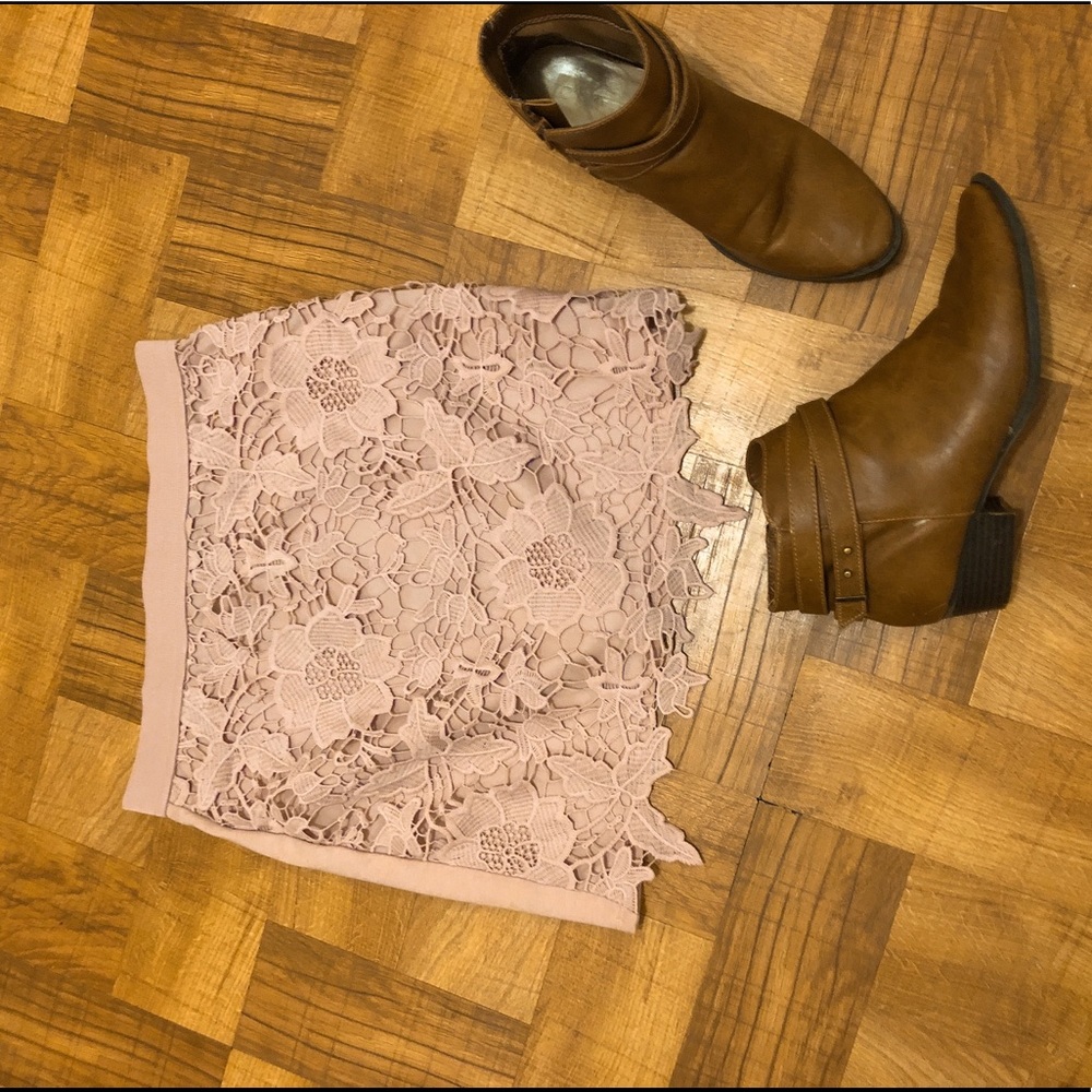 Dusty Pink lace skirt